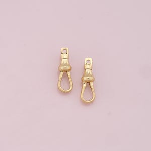 18K Gold Filled Oval Carabiner Clasp,Carabiner Lock Connector,Spring Push Gate for DIY Jewelry Finding Necklace Bracelet