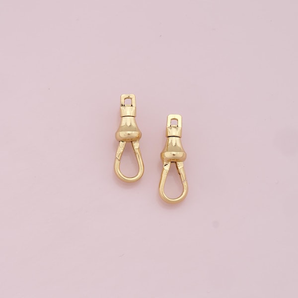 18K Gold Filled Oval Carabiner Clasp,Carabiner Lock Connector,Spring Push Gate for DIY Jewelry Finding Necklace Bracelet