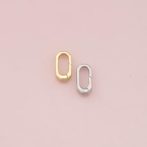 18K Gold Füllte Oval Karabiner Verschluss, Karabiner Lock Stecker, Feder Push Tor für DIY Schmuck Verschluss Finden Halskette Armband