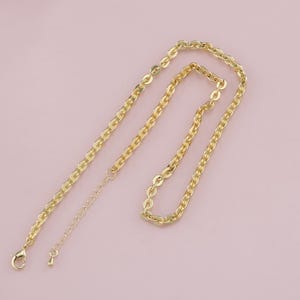 Gold Oval Chain,18K Gold Filled Oval for Necklace Bracelet DIY Jewelry Making Supply