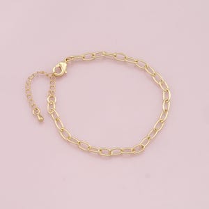Gold verstellbare Kette, 18K Gold Filled ovales Armband, halb fertige Armbänder, Armbänder für die Schmuckherstellung