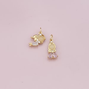 18K Gold Filled Boy Girl Pendant,Boy Girl Charm Bracelet Necklace for DIY Jewelry Making Supply