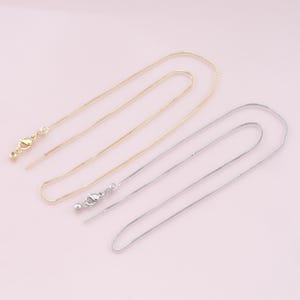 Chaîne en or 18 carats pour collier, bracelet, fabrication de bijoux à bricoler soi-même