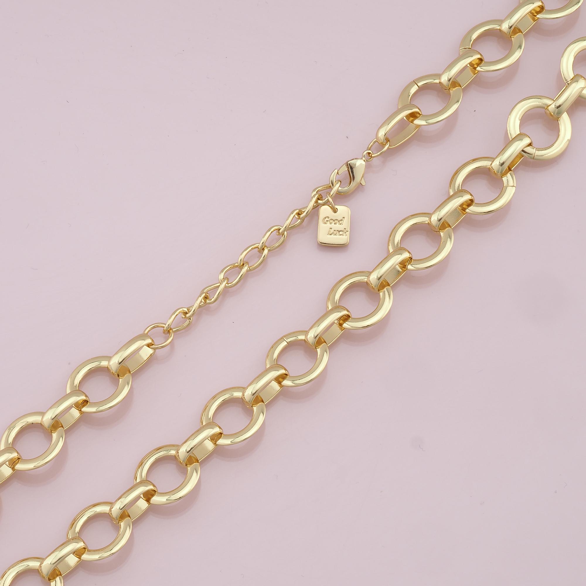 Gold Round Chain,18k Gold Filled Round for Necklace Bracelet DIY ...