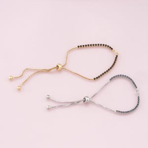 Gold verstellbare Kette, 18K Gold Filled Slider Armband, halb fertiges verstellbares Armband, halb fertige Armbänder, Armbänder für die Schmuckherstellung