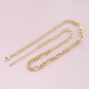 Gold Oval Chain,18K Gold Filled Oval for Necklace Bracelet DIY Jewelry Making Supply