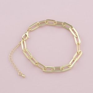 Gold verstellbare Kette, 18K Gold Filled ovales Armband, halb fertige Armbänder, Armbänder für die Schmuckherstellung