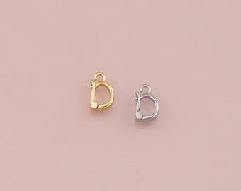 18K Gold Filled Oval Carabiner Clasp,Carabiner Lock Connector for DIY Jewelry Clasp Finding Necklace Bracelet