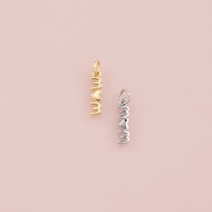 Ciondolo mamma riempito in oro 18K, collana con ciondolo mamma per fornitura di gioielli fai da te