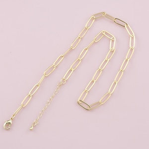 Gold Oval Chain,18K Gold Filled Oval for Necklace Bracelet DIY Jewelry Making Supply