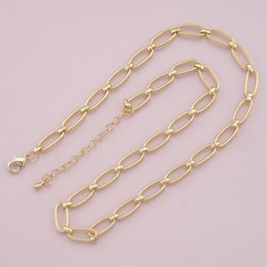 Gold Oval Chain,18K Gold Filled Oval for Necklace Bracelet DIY Jewelry Making Supply