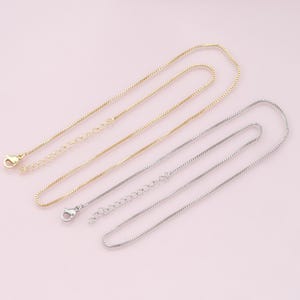 Chaîne en or 18 carats pour collier, bracelet, fabrication de bijoux à bricoler soi-même