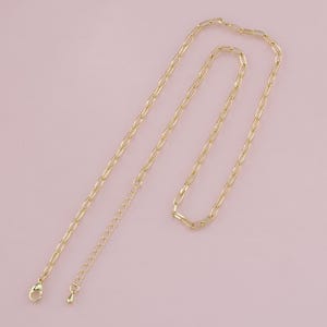 Gold Oval Chain,18K Gold Filled Oval for Necklace Bracelet DIY Jewelry Making Supply