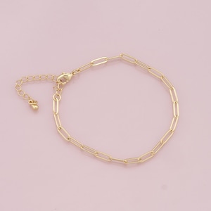 Gold verstellbare Kette, 18K Gold Filled Rechteck Armband, halb fertige Armbänder, Armbänder für die Schmuckherstellung