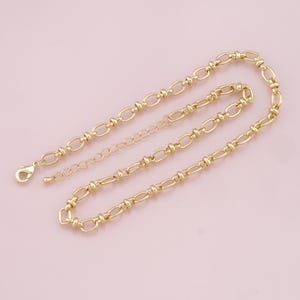 Gold Oval Chain,18K Gold Filled Oval for Necklace Bracelet DIY Jewelry Making Supply