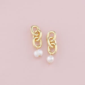 18K Gold gefüllt Peart Drei Oval Kette links feind DIY Schmuck Halskette Armband Ohrring Komponenten