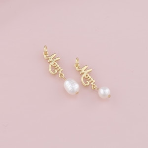 Ciondolo mamma in perle riempite in oro 18 carati, collana con ciondolo mamma per fornitura di gioielli fai da te