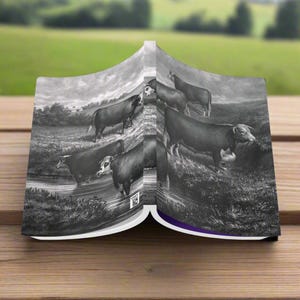 Vintage Cows Softcover Journal: Quirky Design, Perforated Pages