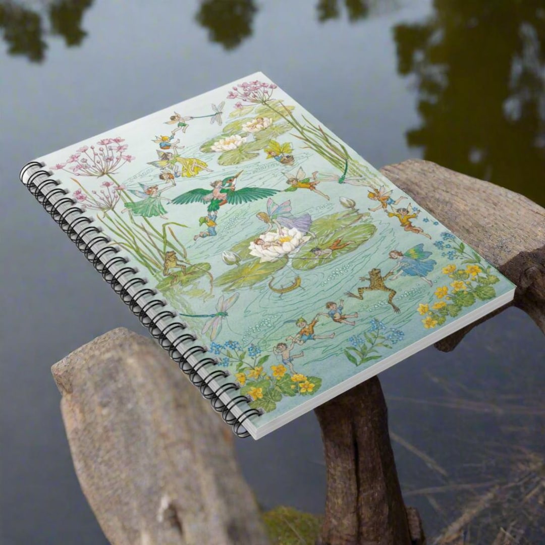 Waterlily Fairies Spiral Notebook: Molly Brett Art, Ruled Journal - Etsy