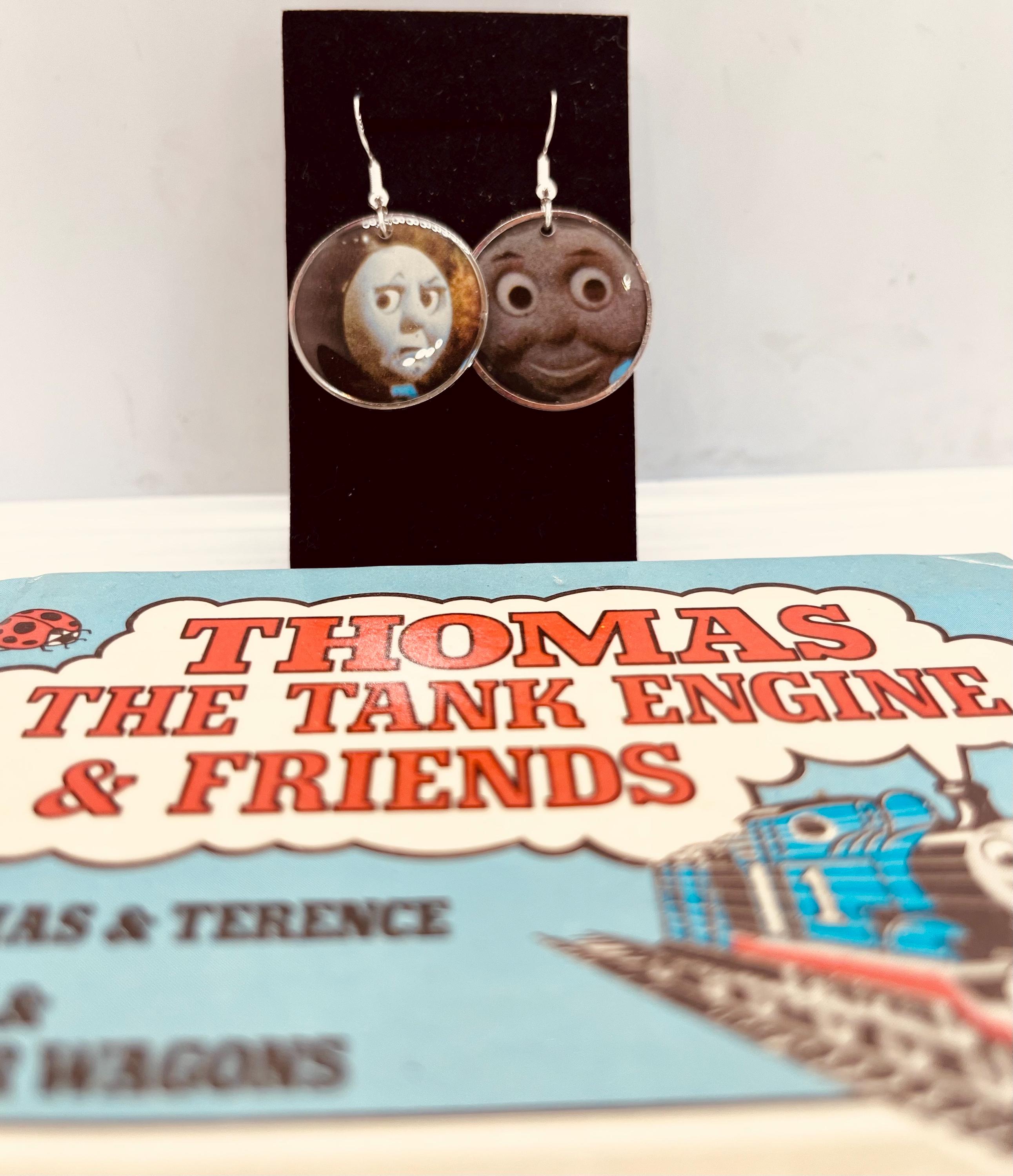 Thomas the Tank Engine Jewellery - Earrings - Recycled - Vintage Books ...