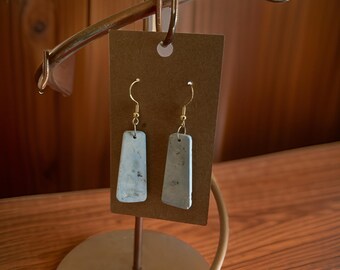 Mint choc chip eco resin earrings