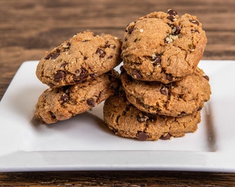 These gourmet mini Cookies are made allergen-friendly and plant-based and baked fresh to order.