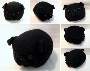 Black Pug Loaf- Medium -Made to Order