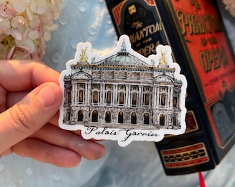 Palais Garnier Vinyl Sticker  |  Phantom of the Opera Sticker  |  Literary Art Stickers