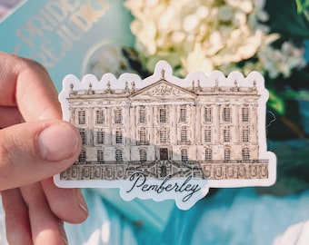 Pemberley Vinyl Sticker  |  Pride & Prejudice Sticker  |  Literary Art Stickers