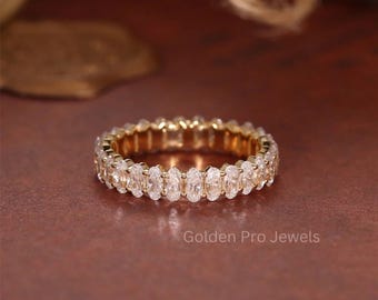 Oval CVD Diamond Full Eternity Band: Lab Grown Wedding Ring