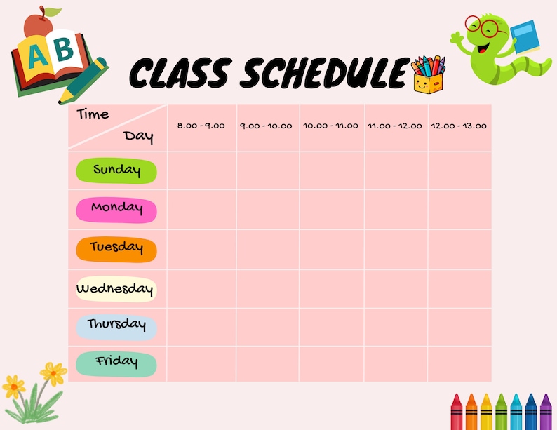 Daily Schedule for Teacher Classroom Routine Organizer Personalized ...