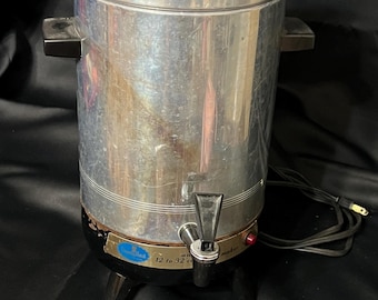 Rare Vintage Dainty Maid 12-32 Cup Automatic  Coffee Brewer Percolator Maker w/Tap 2032A