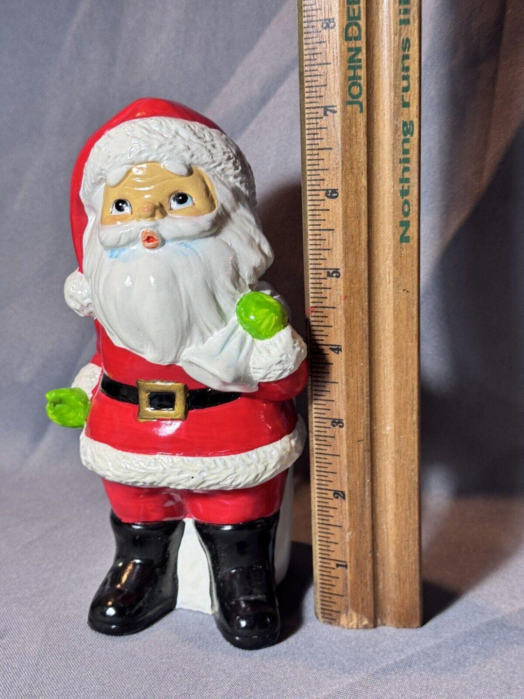 サンタクロース 置物 陶器製 MY Japan Holiday Christmas Decorのヴィンテージ6.5インチ陶器製