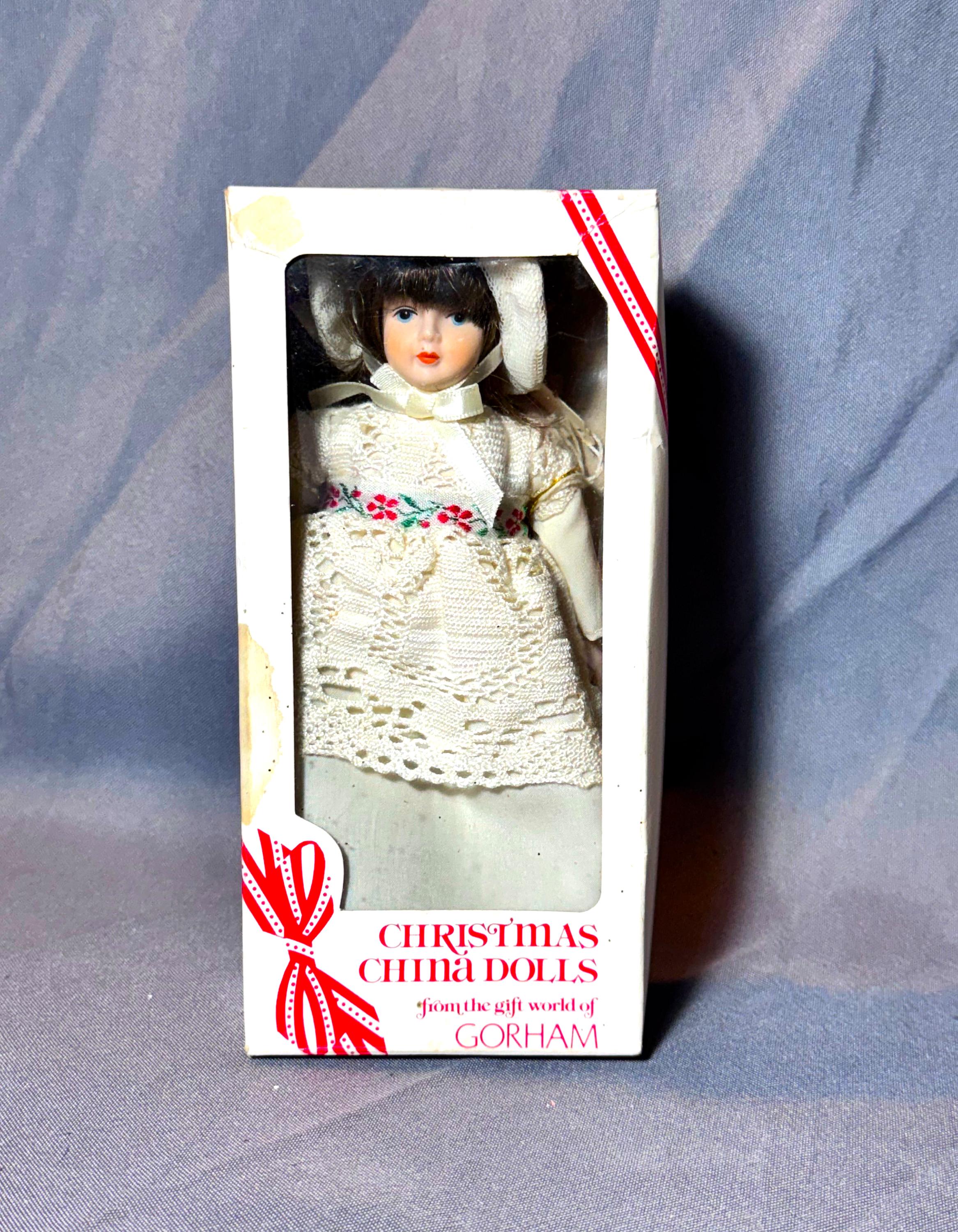 Vintage 7.5” World of Gorham “christmas Eve” Porcelain Doll