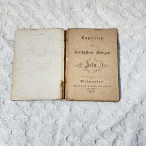 1877 klein Duits gebedenboek antieke miniatuur religieuze psalmen