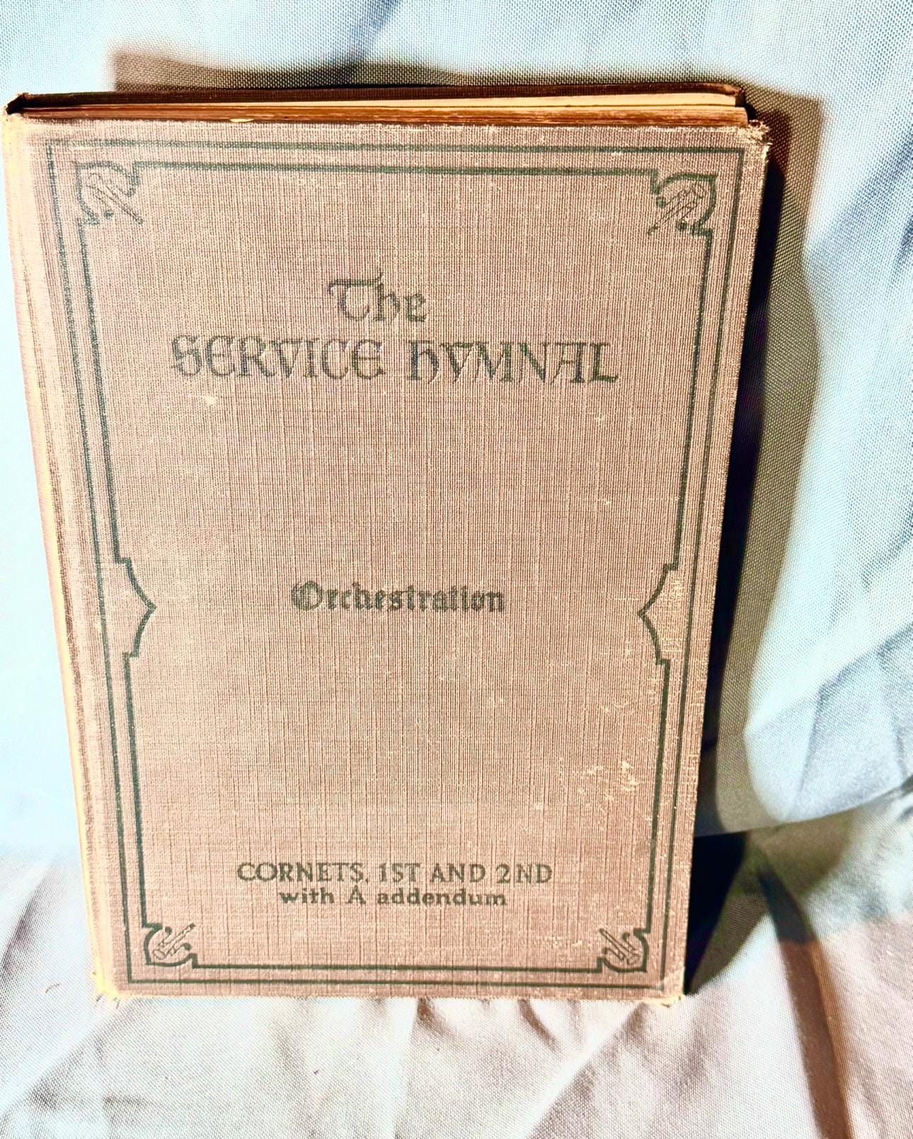 1935 Service Hymnal Orchestration Cornets 1 & 2 Music Song Book