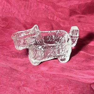 1930s Glass Scottie Dog Creamer Milk Pitcher Gravy Boat Post Cereal L E Smith