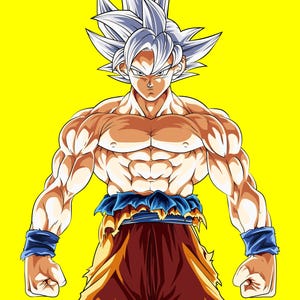 Goku Ultra Instinct Illustration vector, pdf, png – Printable Anime Digital Art Download