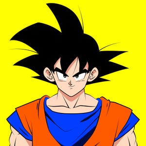 illustration of Goku from Dragon Ball full color ( Vector)