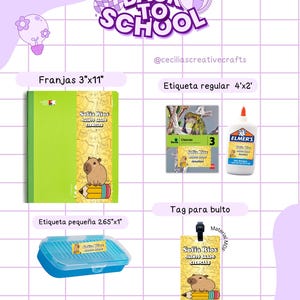 Etichette scolastiche personalizzate impermeabili / Etichette personalizzate per libri, materiale scolastico e zaino / Ritorno in classe