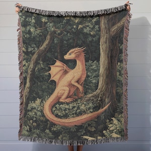 Andarna Feathertail Woven Blanket, Fourth Wing Bookish Throw, Fantasy Dragon Blanket, Cozy Cotton Readers Gift, Book Lover Home Decor