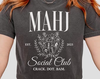 Camiseta personalizada Comfort Colors Mahjong Social Club