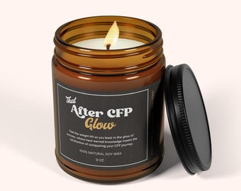 Custom CFP Certification Candle, Financial Planner Gift, Personalized Financial Advisor Candle, CFP Exam Celebration Gift for Professionals