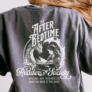 Luxe After Bedtime Readers Society Lightweight Sweatshirt Hoodie, Comfort Colors, Cozy Book Lovers Sweatshirt, Retro Literary Gift, Bookish