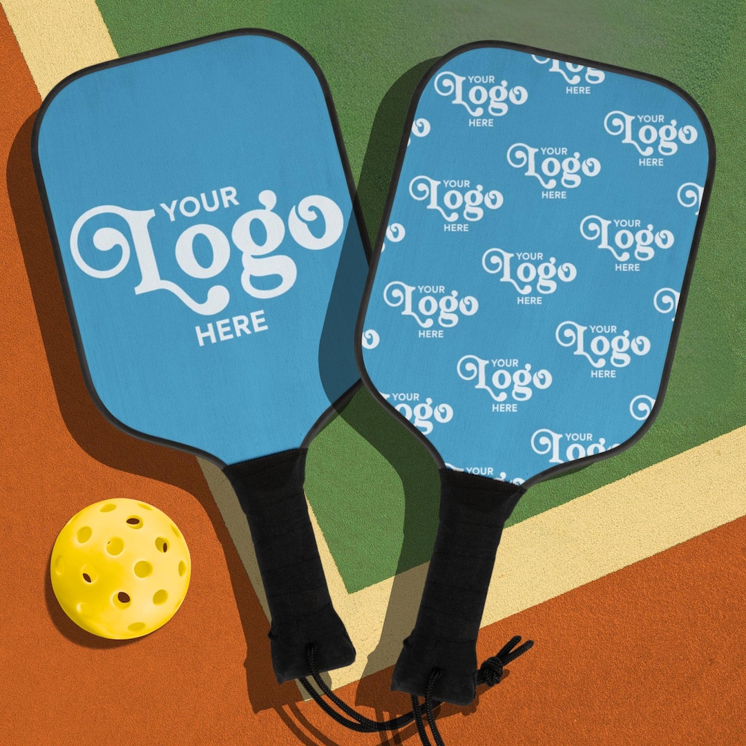 Pickleball Rackets Logo Custom Logo Pickleball Paddle Set or Single | Business Logo or Team ...