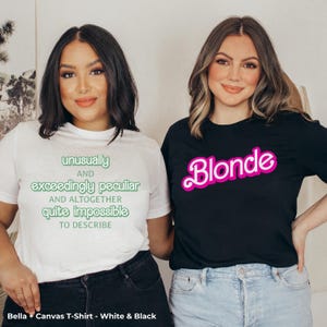 Matching Glinda & Elphaba Wicked T-Shirts or Sweatshirts – Bestie Duo Apparel with Unusually and Exceedingly Peculiar Quote, Musical Gift