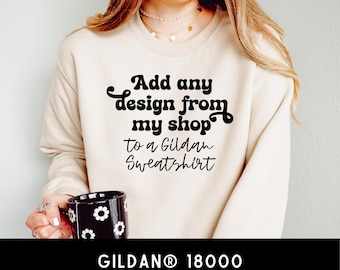 Sweat-shirt Gildan 18000 personnalisé : Col rond personnalisé