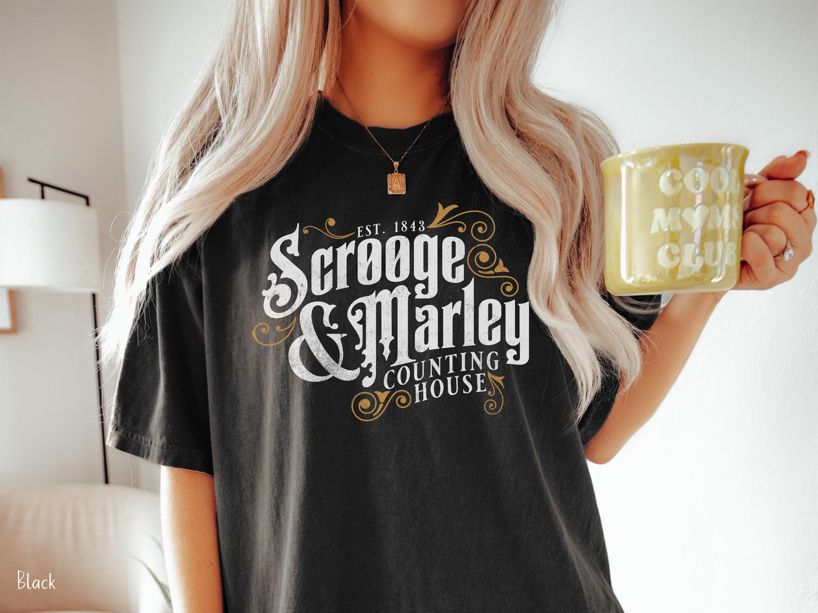 Scrooge & Marley Counting House T-shirt, Retro Christmas Comfort 