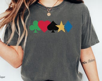 Five Crowns Card Game T-Shirt, 5 Symbols Graphic Tee