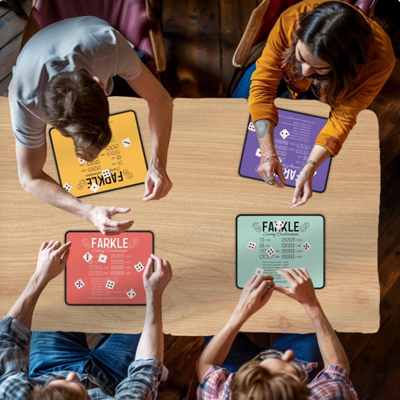 Farkle Dice Game Mat – Premium Neoprene, Family Game Night
